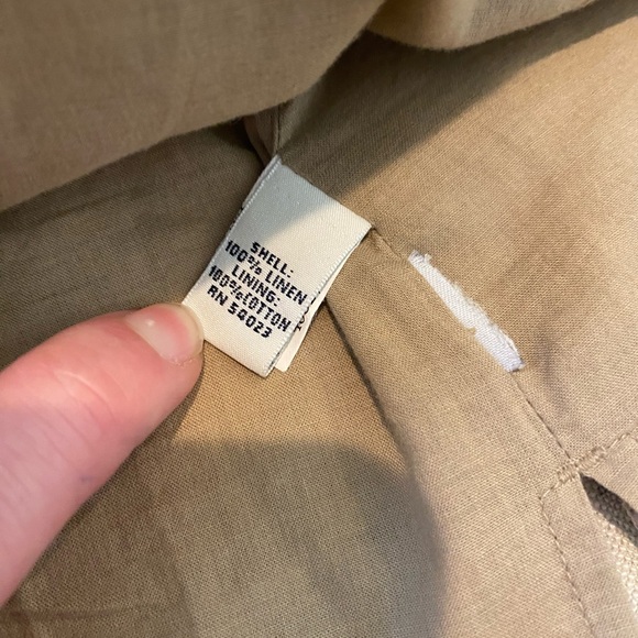 Banana Republic Linen Brown, Tan, and Cream Patterned Skirt - Picture 8 of 8